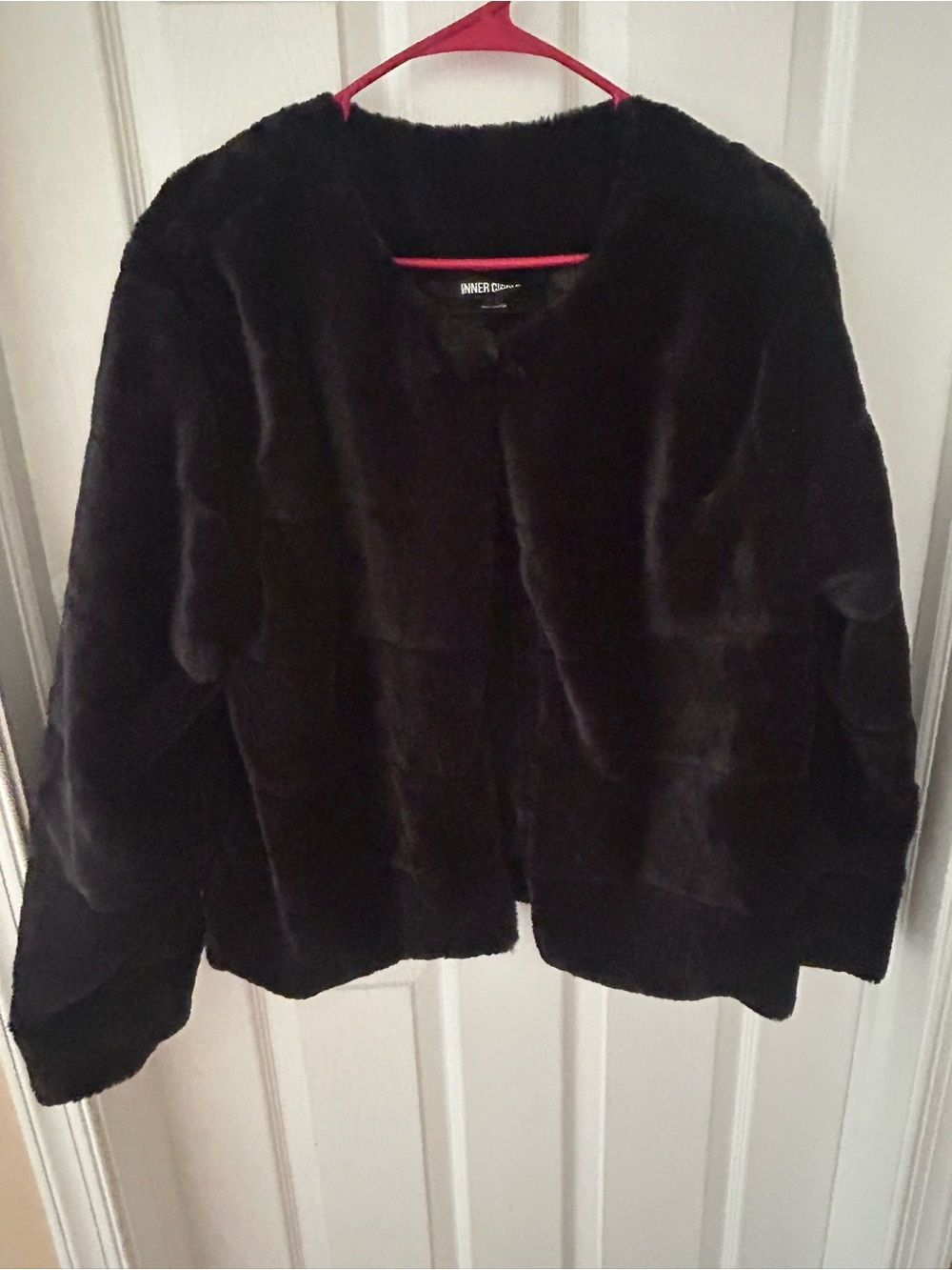 Black Faux Fur Teddy Jacket - Short Plush Coat